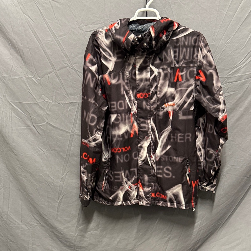 Volcom Black And Red Patterned Jacket - image 1